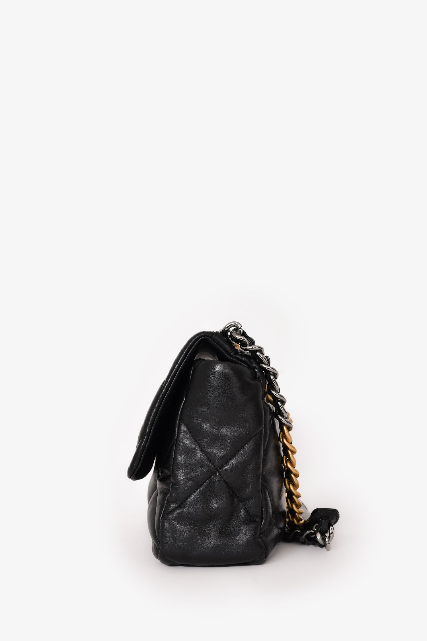 Pre-Loved Chanel™ Black Leather 19 Flap Bag