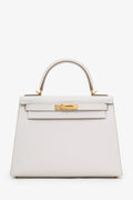 Hermès 2024 Gris Pale Epsom Leather Sellier Kelly 28 With Strap