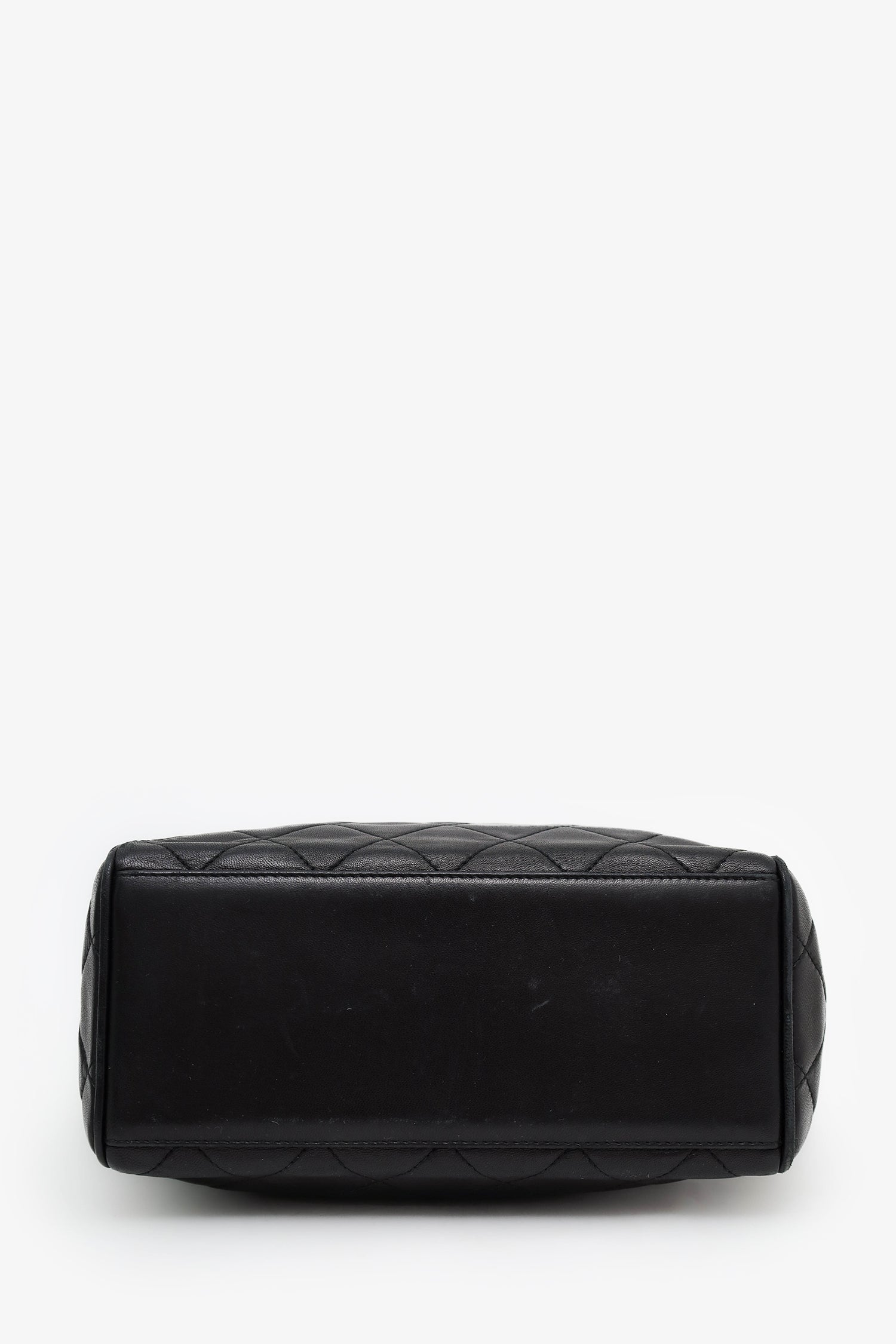 Pre-Loved Chanel™ 1996-97 Black Quilted Lambskin CC Mini Shopper Tote