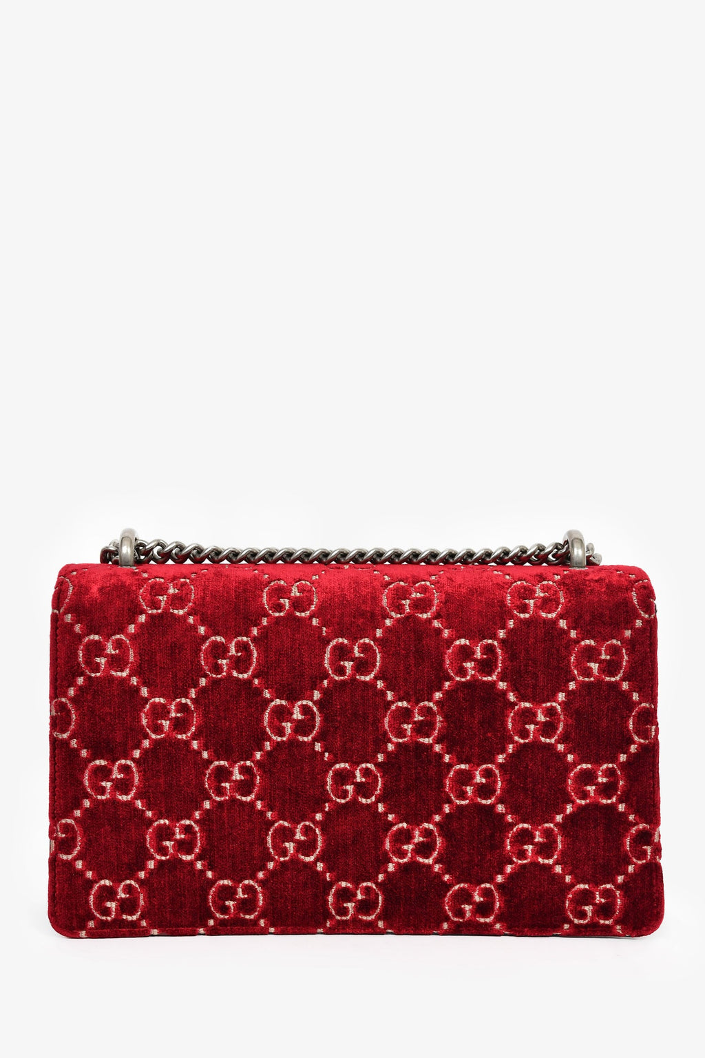 Gucci Red Velvet GG Monogram Medium 'Dionysus' Shoulder Bag