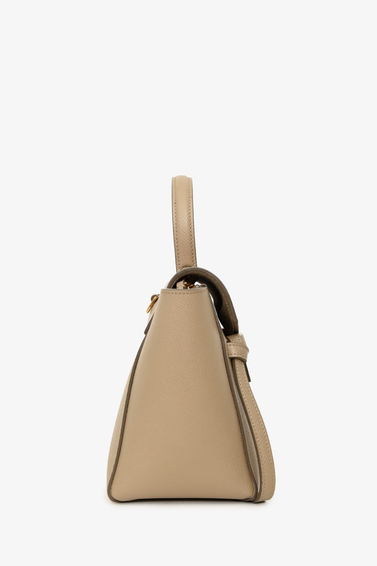 Celine 2022 Beige Grained Calfskin Nano Belt Bag