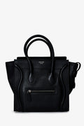 Celine 2012 Black Leather Micro Luggage Bag