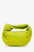 Bottega Veneta Lime Green Intrecciato Leather Mini Jodie Bag