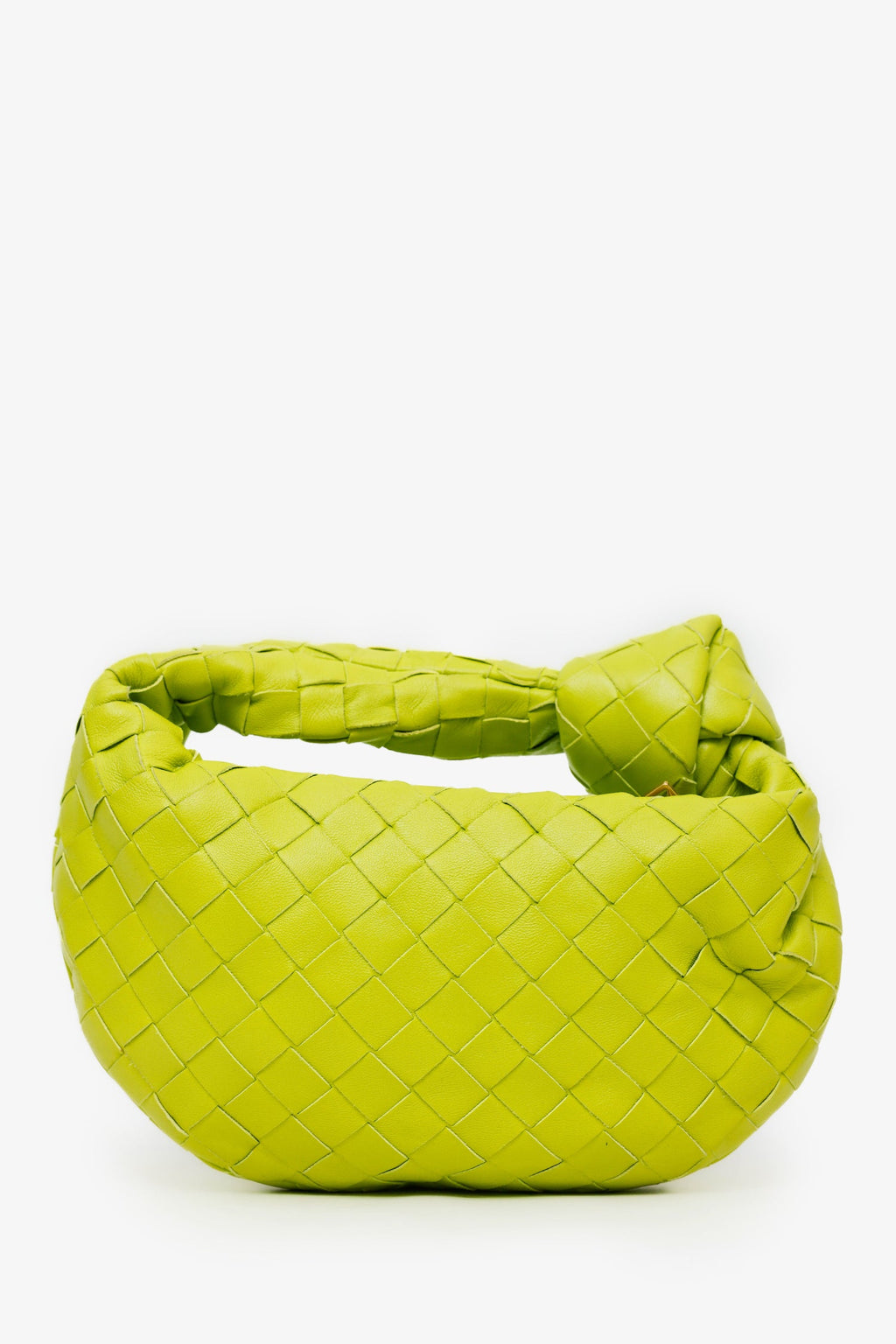 Bottega Veneta Lime Green Intrecciato Leather Mini Jodie Bag