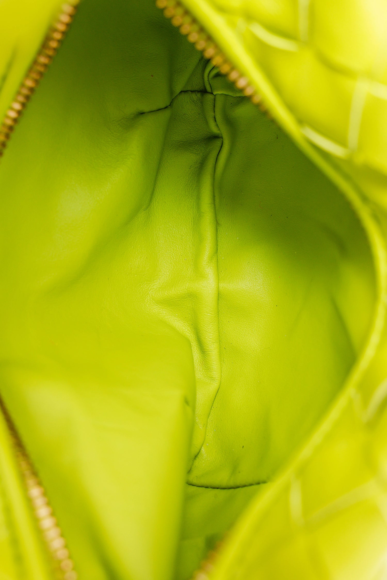 Bottega Veneta Lime Green Intrecciato Leather Mini Jodie Bag