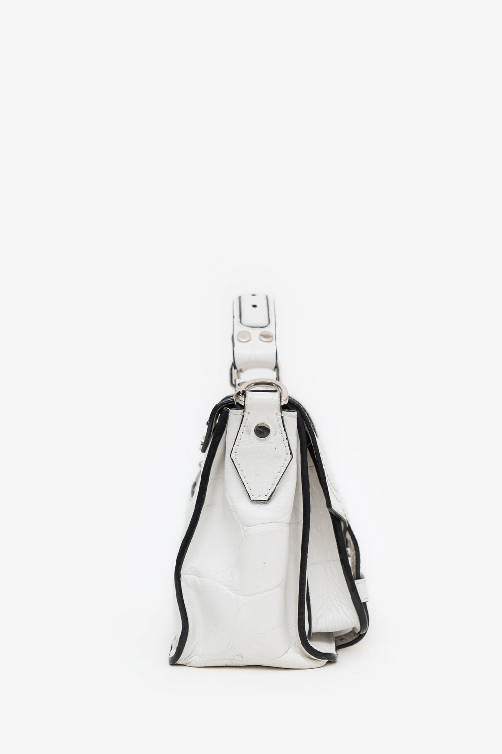 Proenza Schouler White Leather Top Handle Bag With Strap