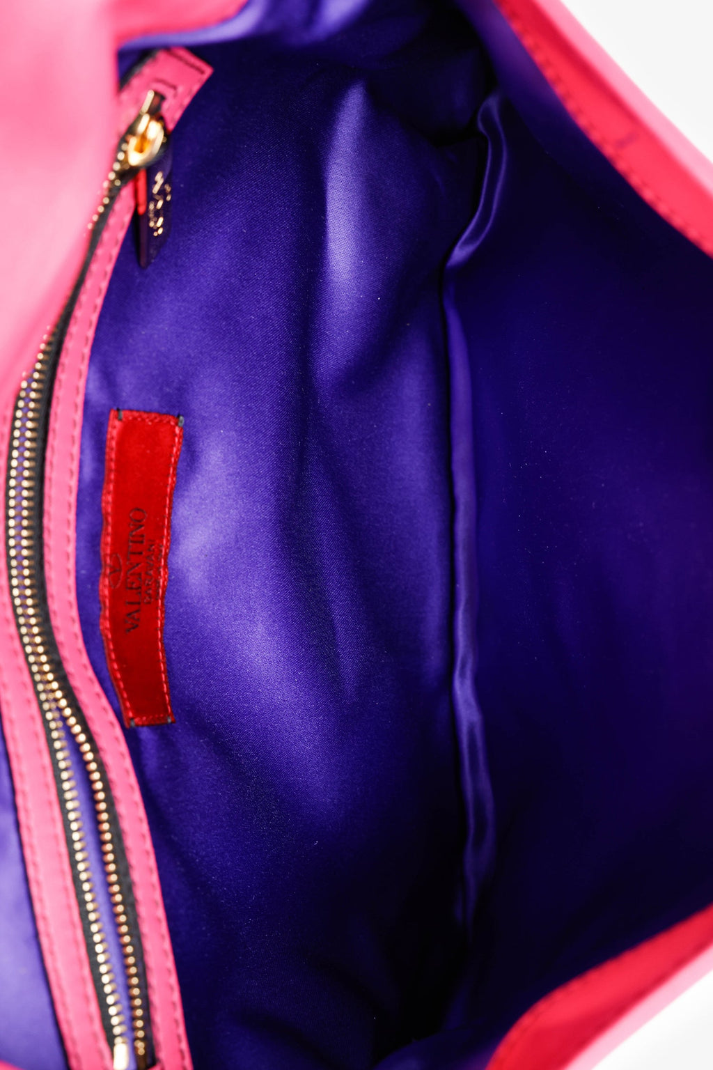 Valentino Pink Leather Rose Clutch