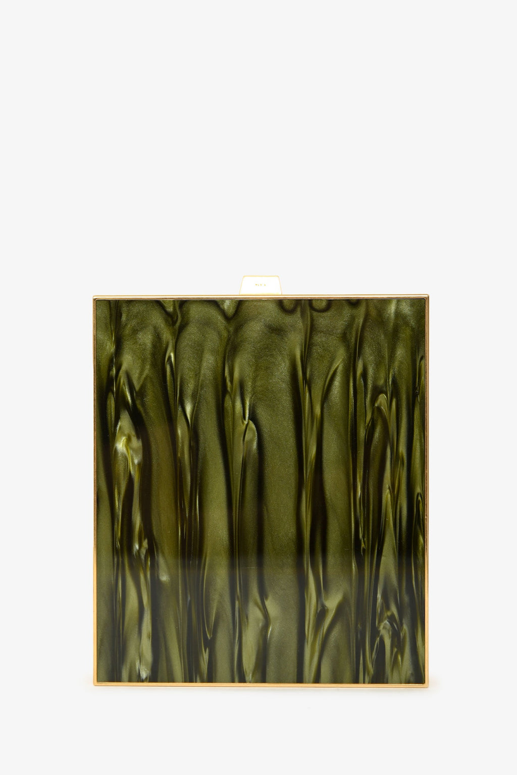 Saint Laurent Green Tuxedo Pexiglass Gold Metal Box Bag