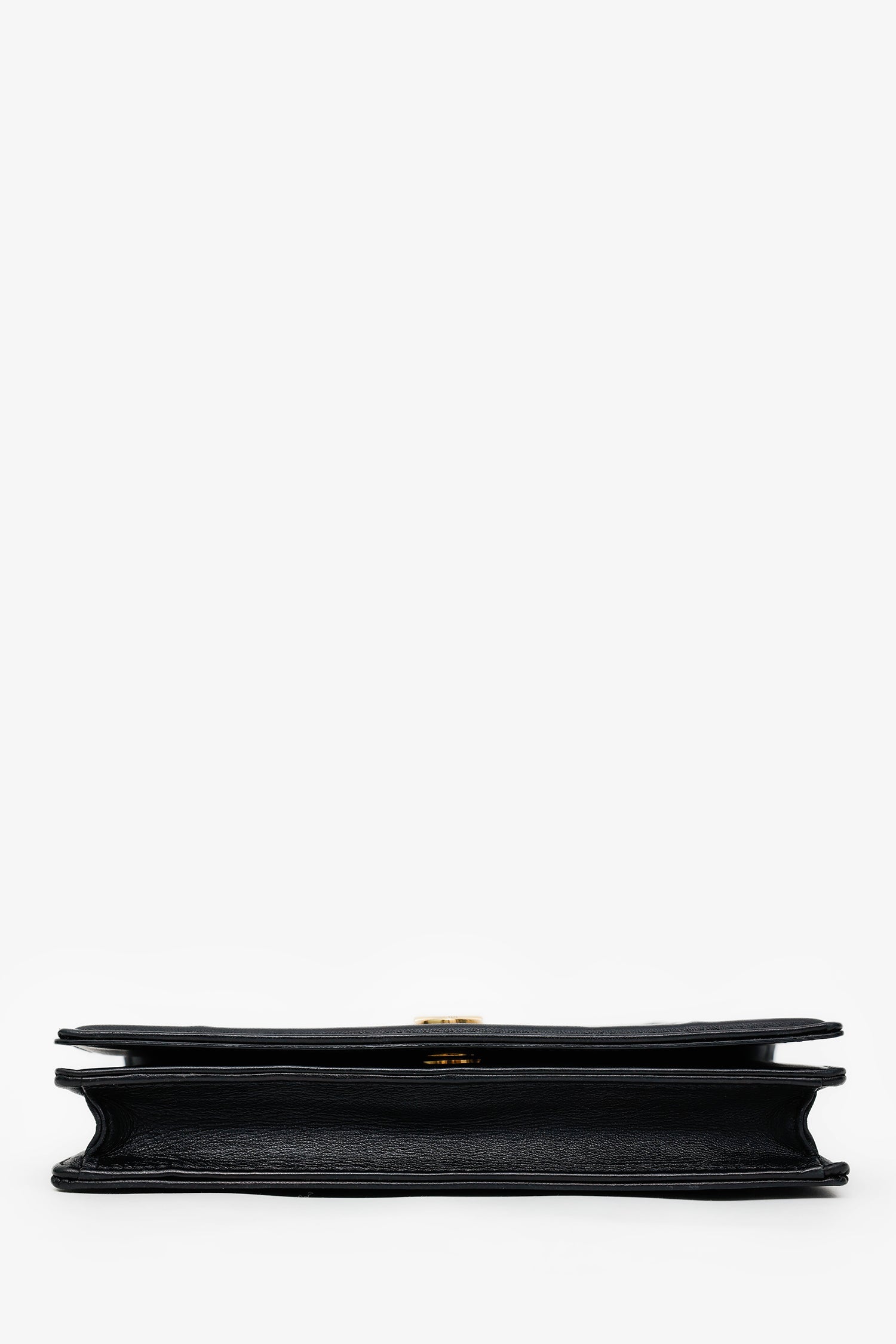 Christian Dior 2018 Black Leather Studded Diorama Wallet On Chain