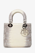 Christian Dior 2021 Niloticus Himalayan Crocodile Leather Small Lady Dior Top Handle