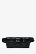Bottega Veneta Black Leather Intrecciato 'The Stretch Cassette' Belt Bag With Zip Pouch