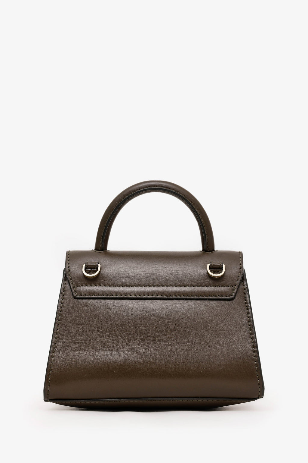 Demellier Brown Leather 'The Nano Montreal' Top Handle With Strap