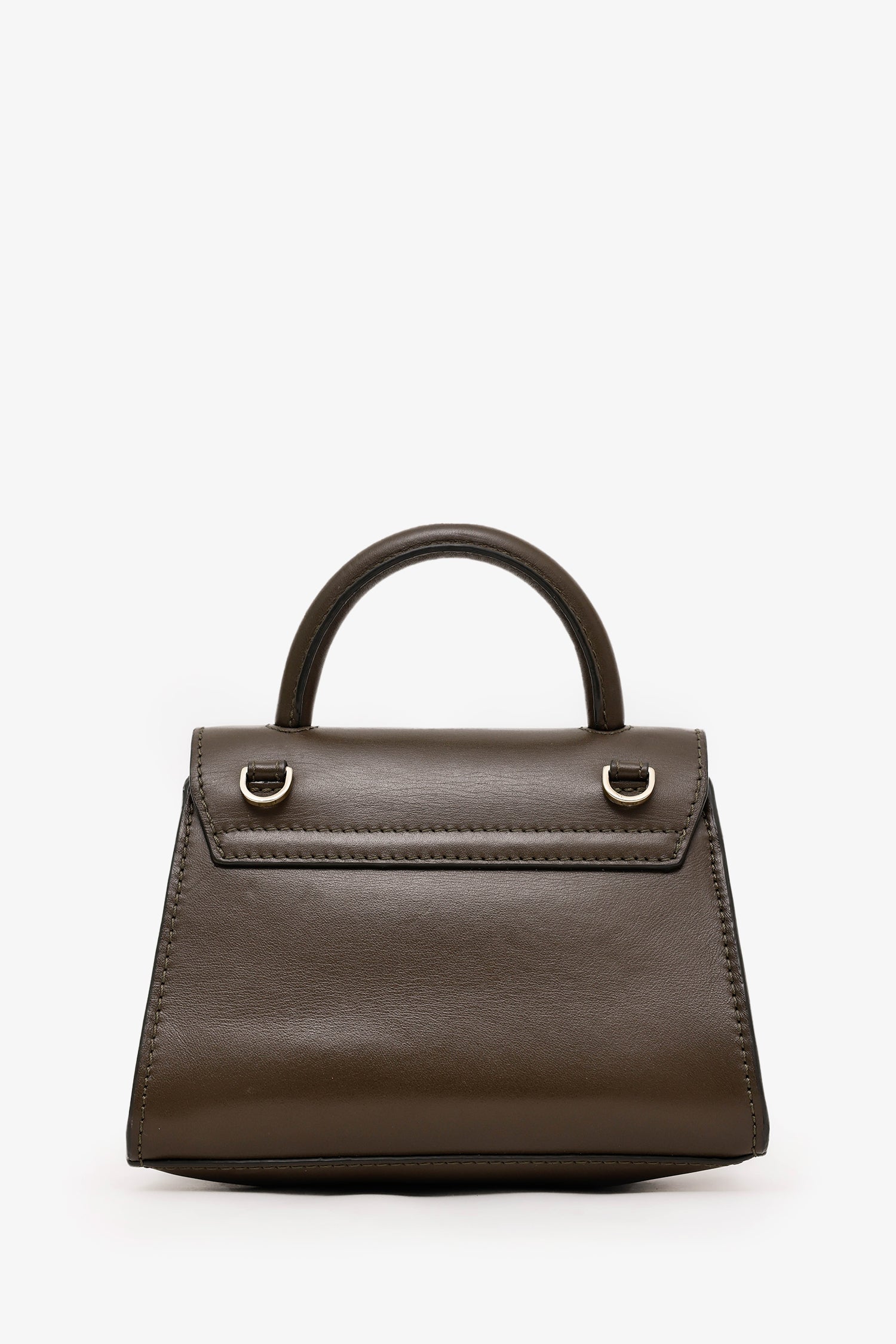 Demellier Brown Leather 'The Nano Montreal' Top Handle With Strap