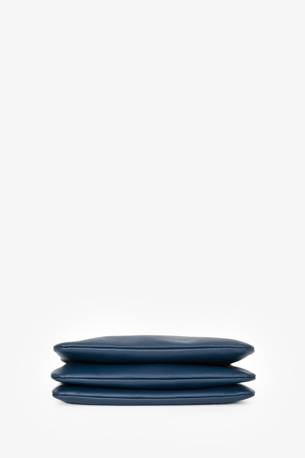 Celine 2018 Navy Blue Leather Small Trio Crossbody