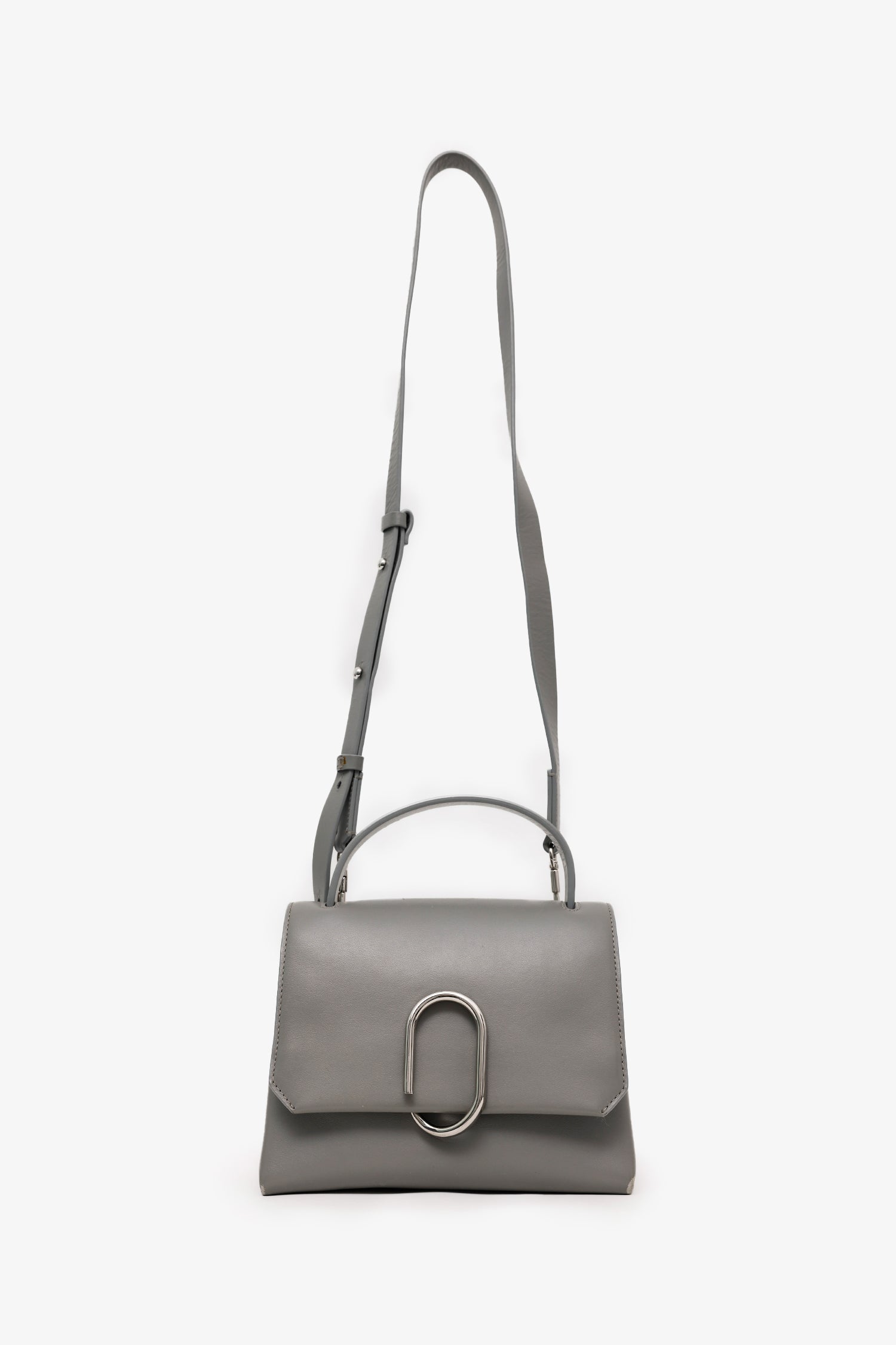 Phillip Lim Grey Mini 'Alix' Top Handle Satchel Bag With Strap