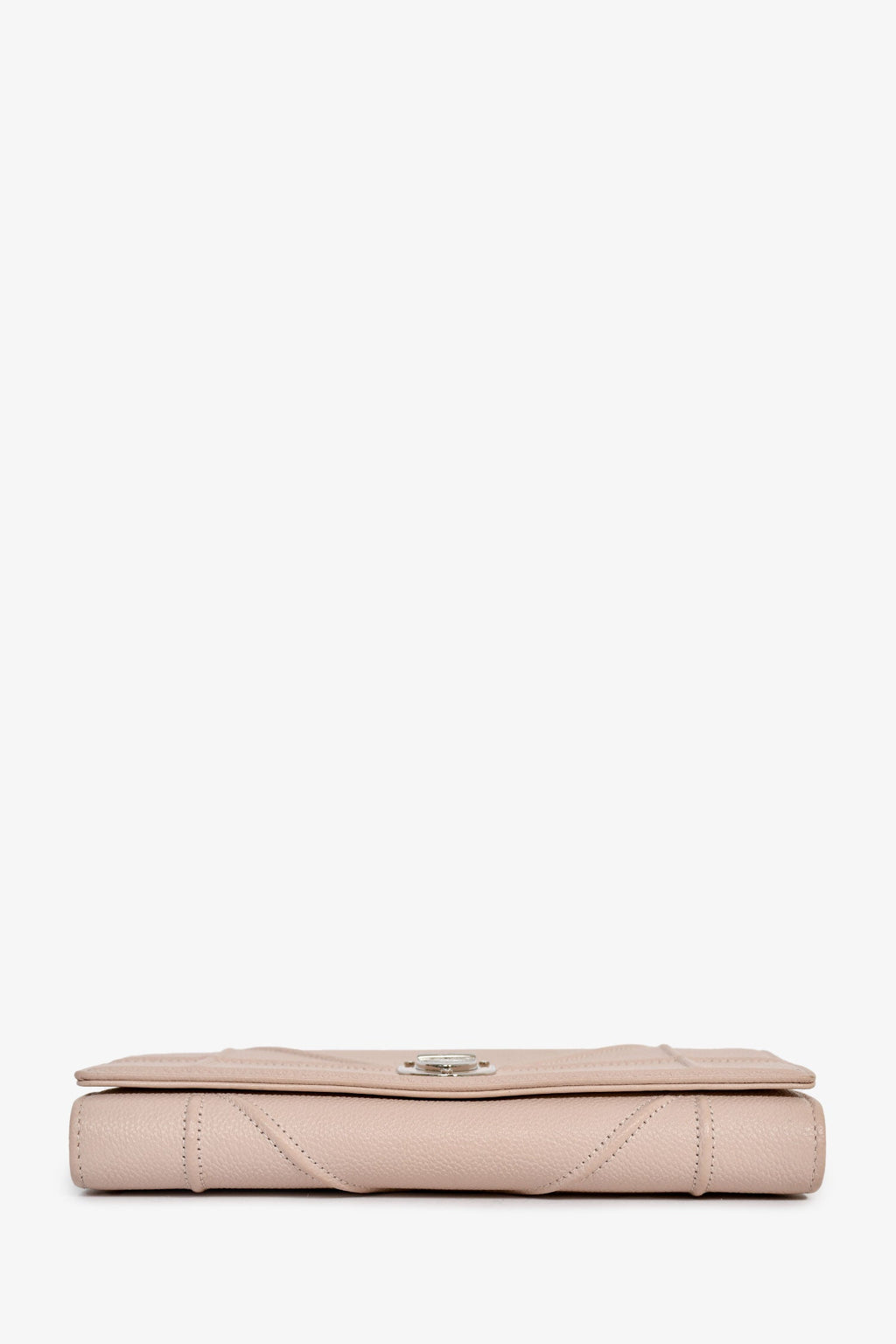 Christian Dior 2017 Blush Pink Leather Diorama Wallet On Chain