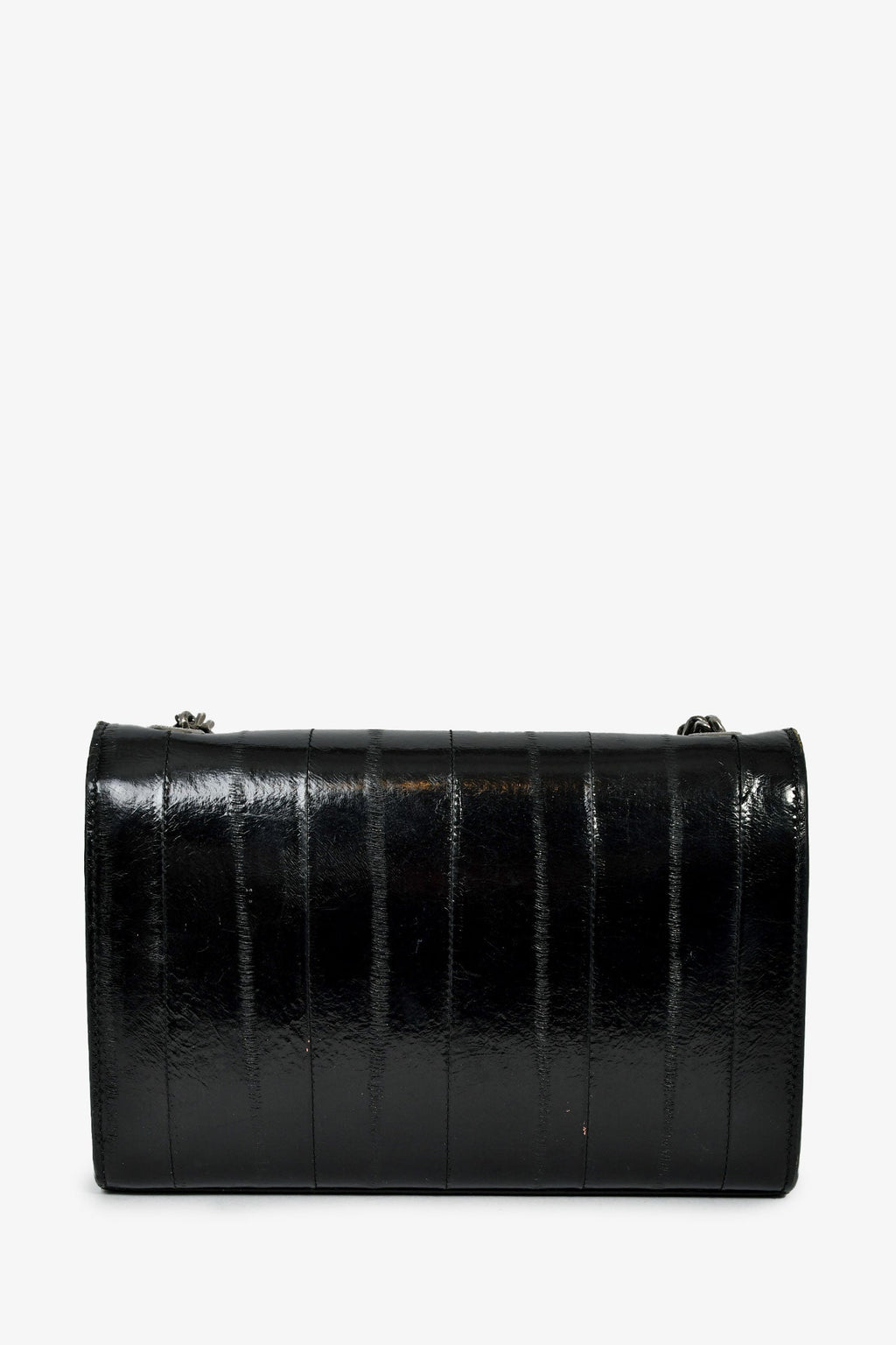 Saint Laurent Black Eel Monogram Sunset Shoulder Bag