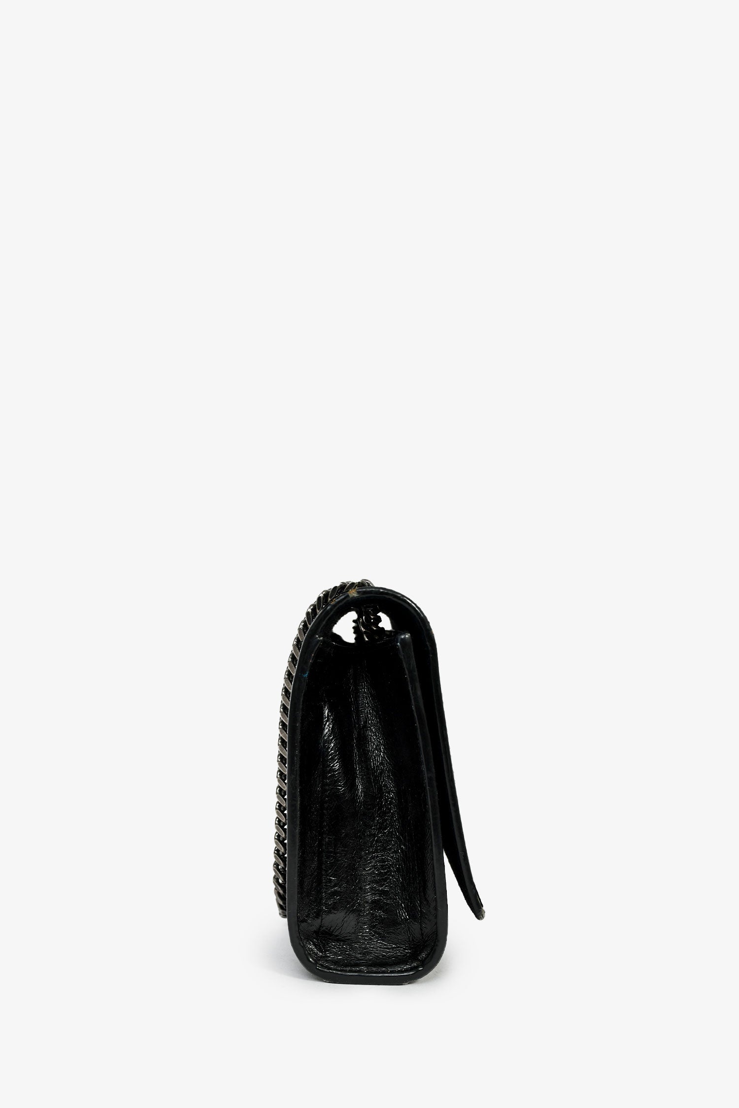 Saint Laurent Black Eel Monogram Sunset Shoulder Bag