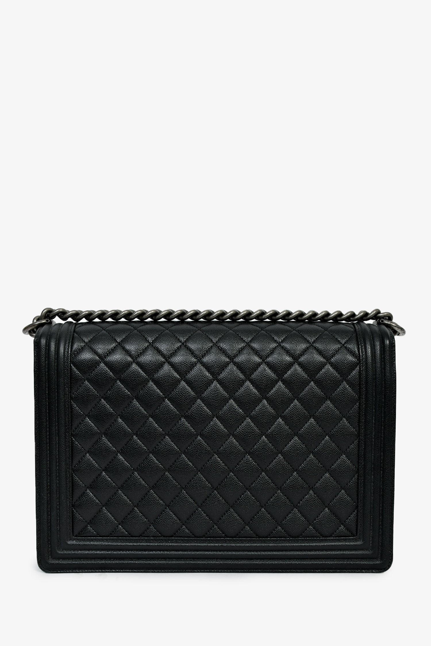Pre-Loved Chanel™ 2018 Black Caviar Large Boy Bag