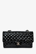 Pre-Loved Chanel™ 2006-08 Black Patent 'Secret Label' Flap Shoulder Bag