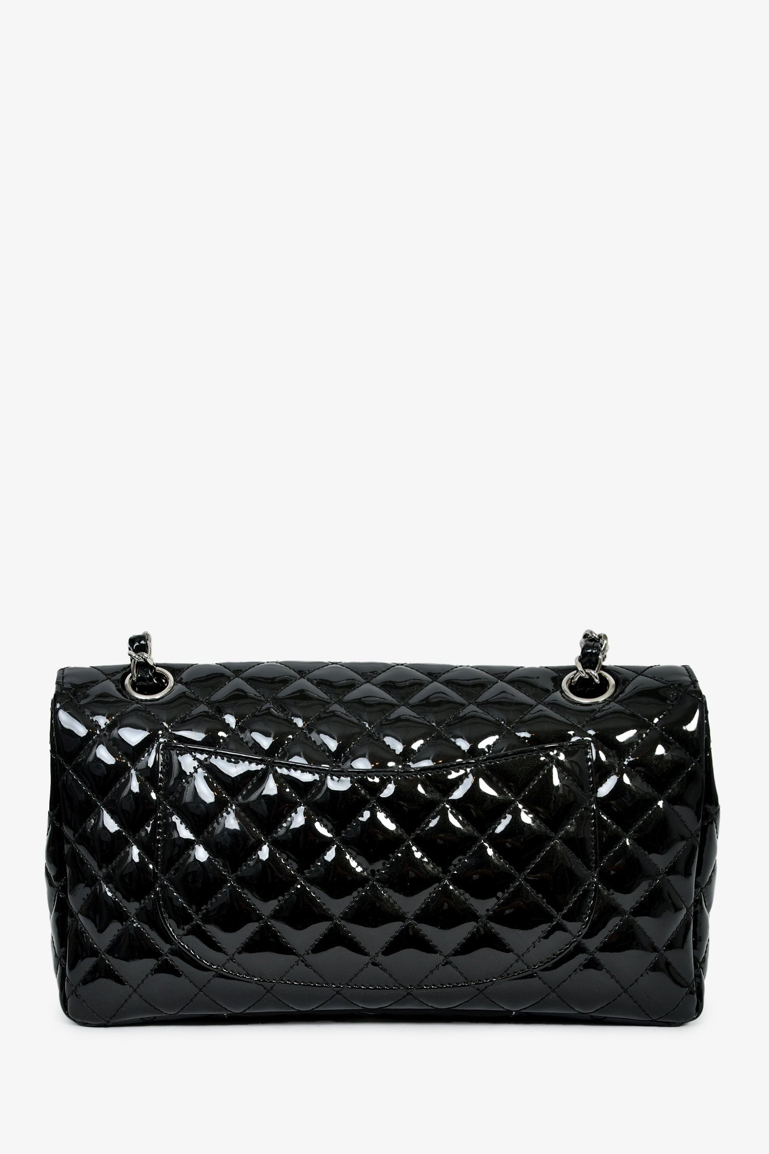 Pre-Loved Chanel™ 2006-08 Black Patent 'Secret Label' Flap Shoulder Bag