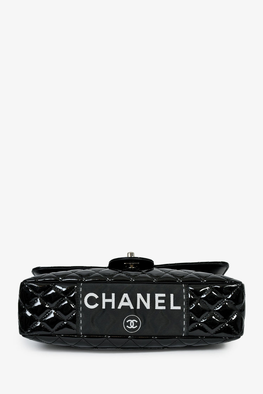 Pre-Loved Chanel™ 2006-08 Black Patent 'Secret Label' Flap Shoulder Bag