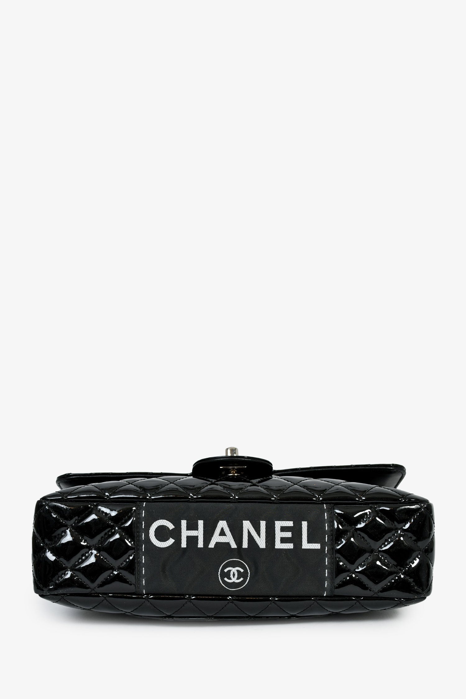 Pre-Loved Chanel™ 2006-08 Black Patent 'Secret Label' Flap Shoulder Bag