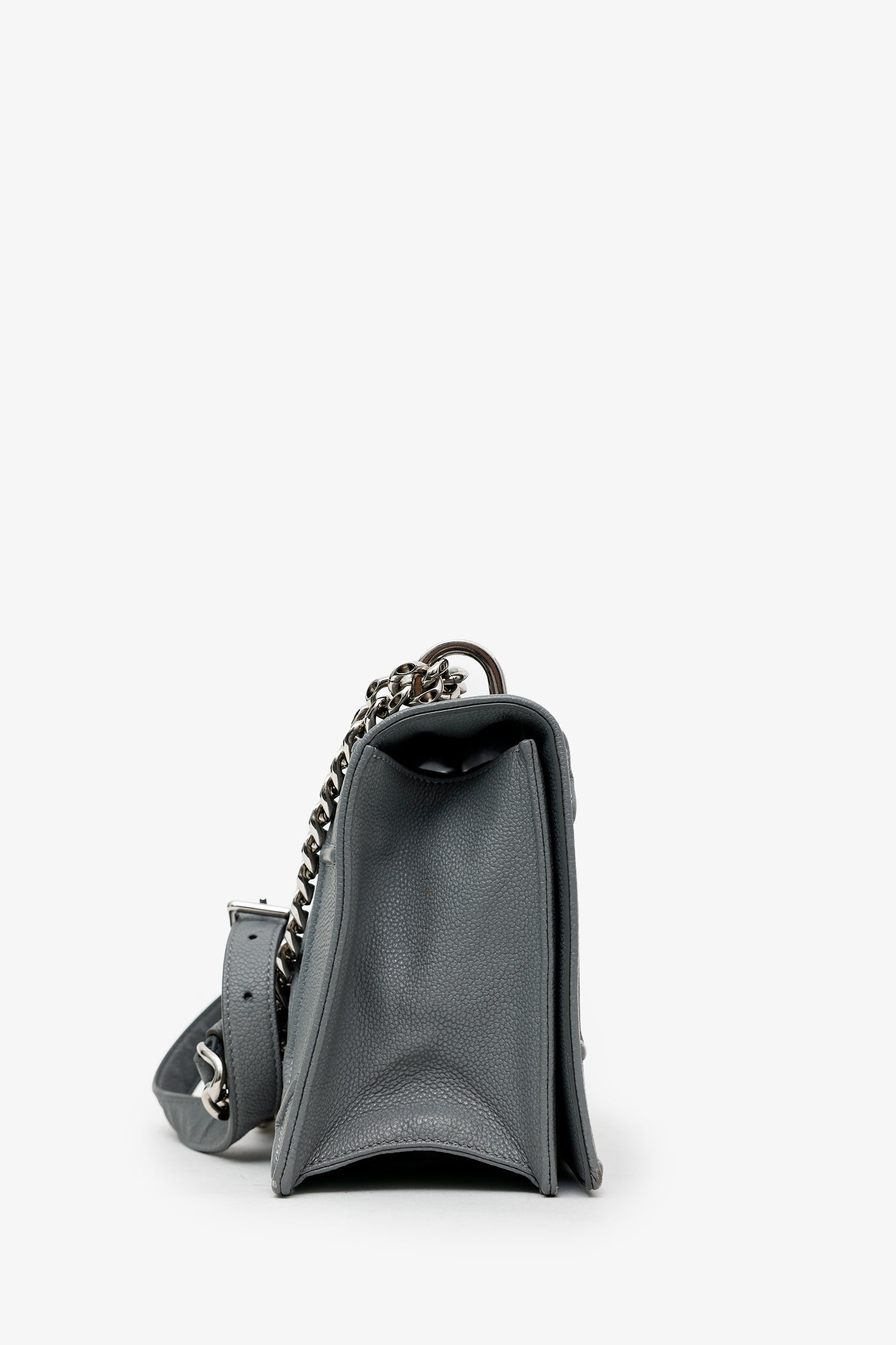 Christian Dior Grey Leather Cannage 'Dioramma' Shoulder Bag