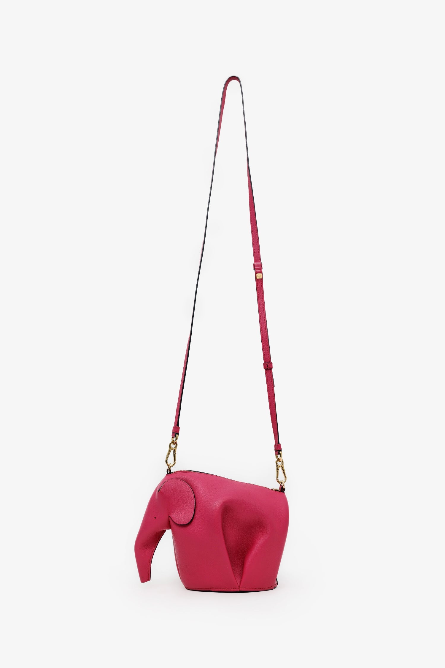 Loewe 2016 Pink Leather 'Elephant' Crossbody Bag