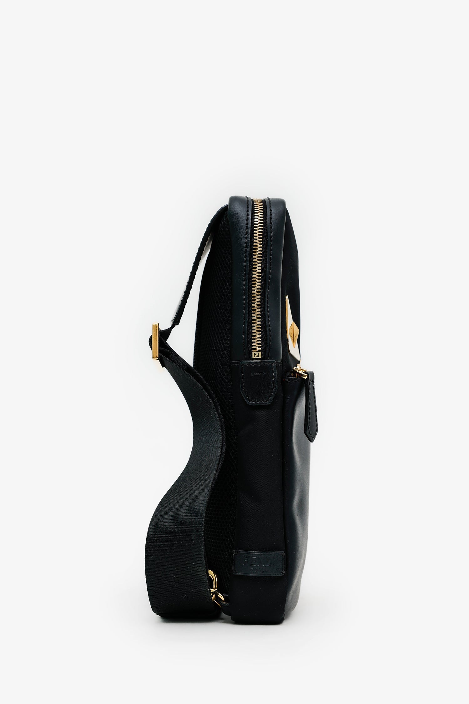 Fendi Black Nylon 'Monster' Sling Bag