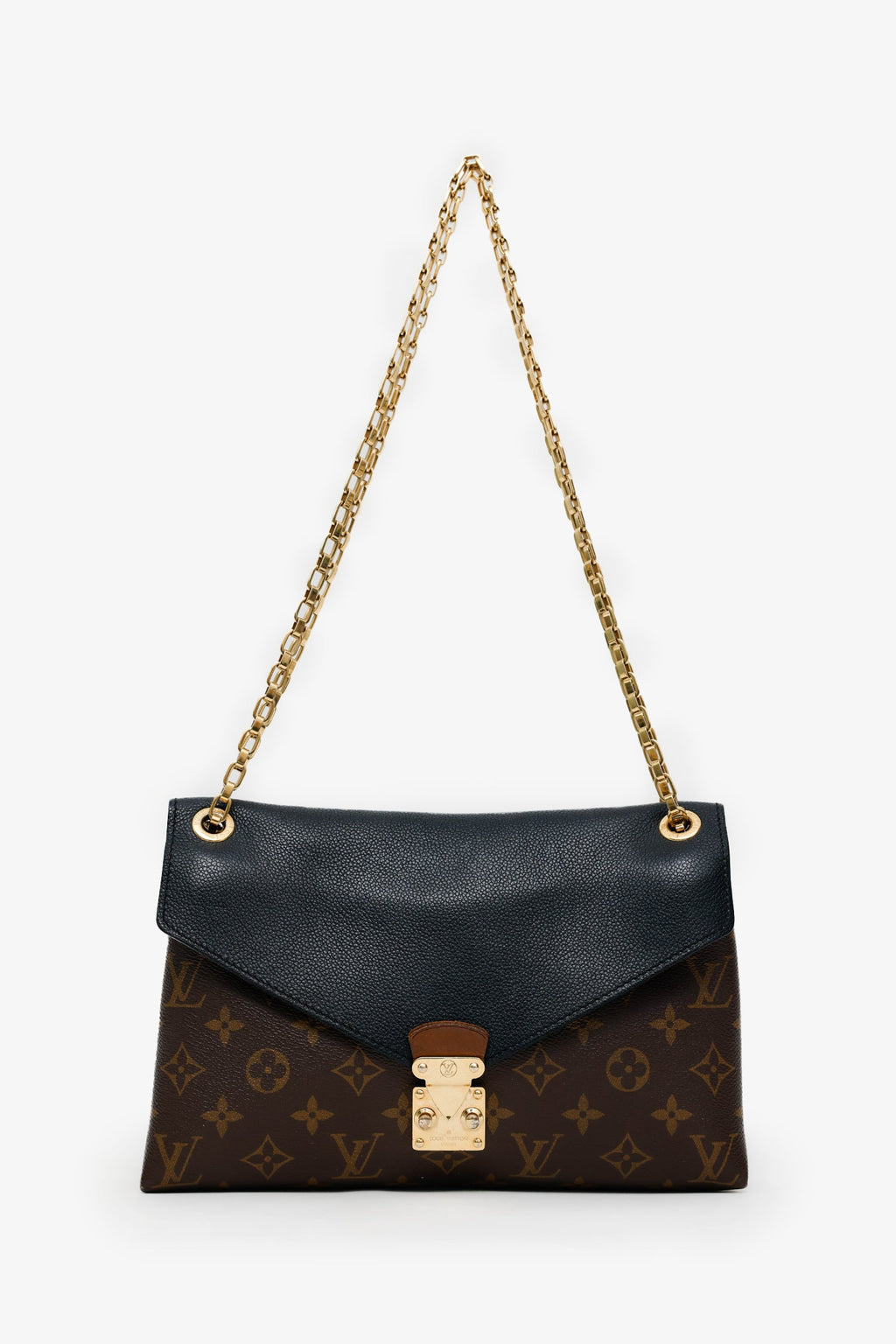 Louis Vuitton 2016 Black Monogram Pallas Chain Bag