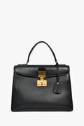 Christian Dior 2017 Black Leather Dioraddict Top Handle Bag With Strap