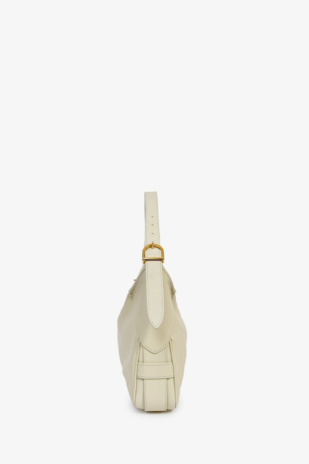 Celine 2021 Cream Leather 'Romy' Medium Shoulder Bag