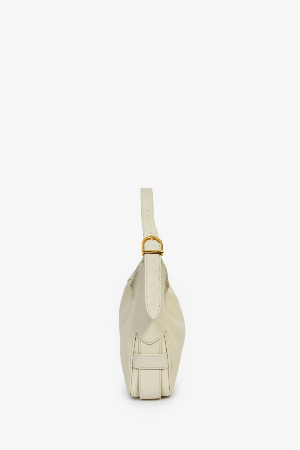 Celine 2021 Cream Leather 'Romy' Medium Shoulder Bag