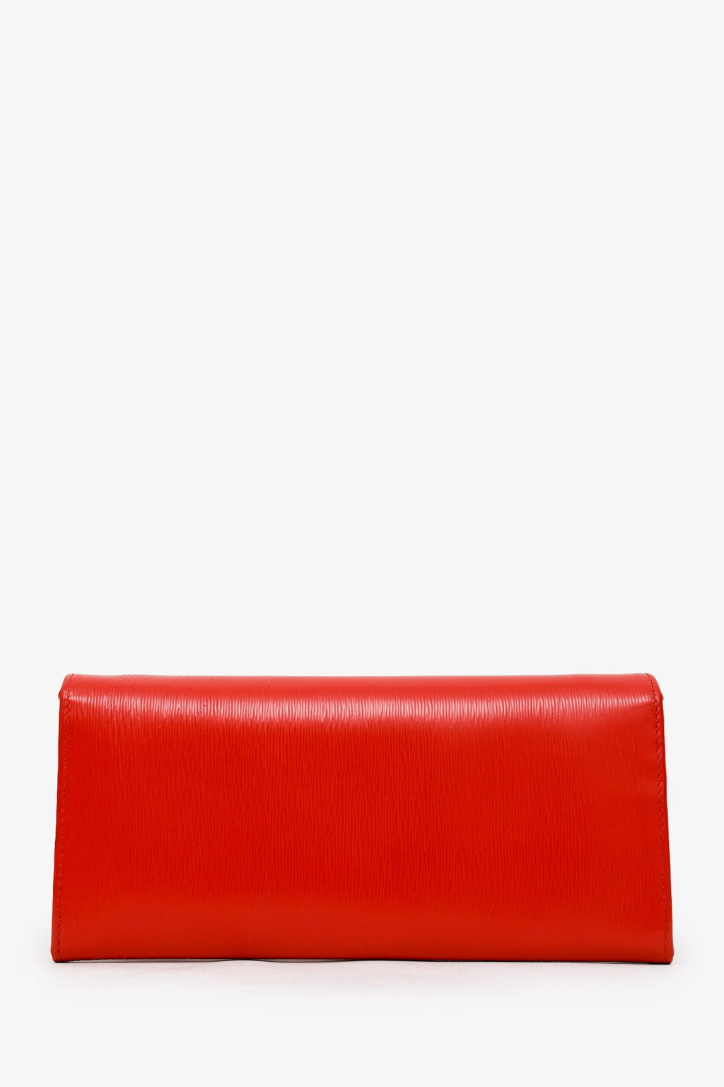 Prada Red Lacca Vitello Move Leather Wallet on Chain Clutch Bag