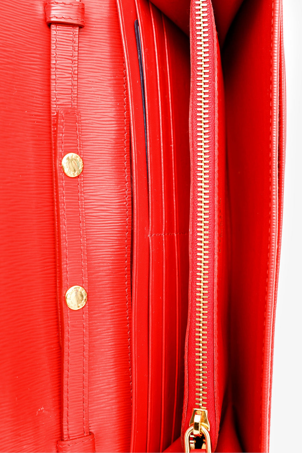 Prada Red Lacca Vitello Move Leather Wallet on Chain Clutch Bag