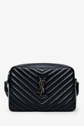 Saint Laurent Black Leather Lou Camera Bag