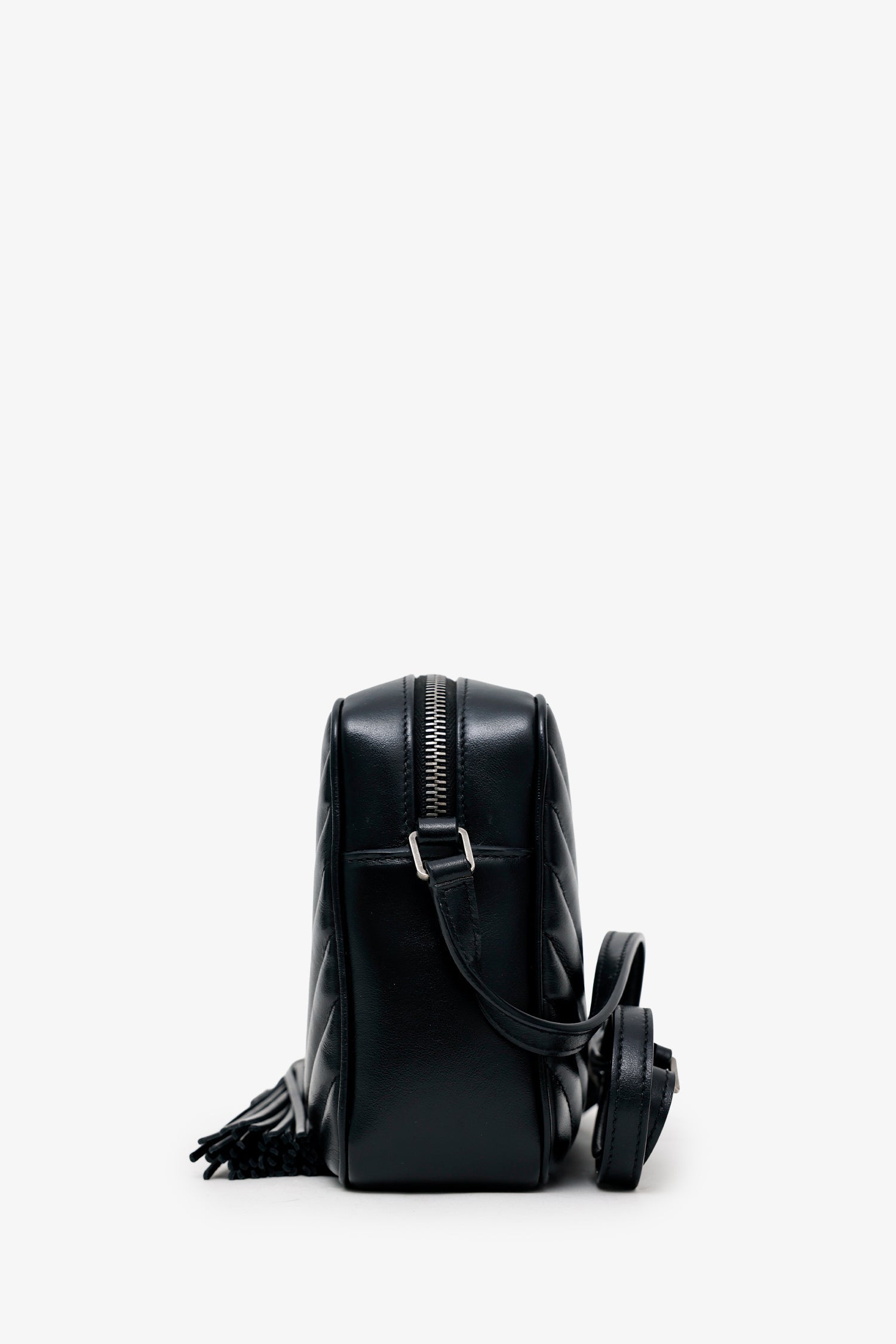 Saint Laurent Black Leather Lou Camera Bag