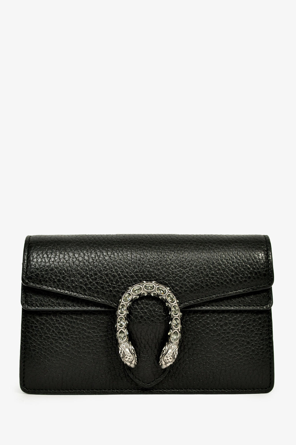 Gucci Black Leather Dionysus Super Mini Crossbody Bag