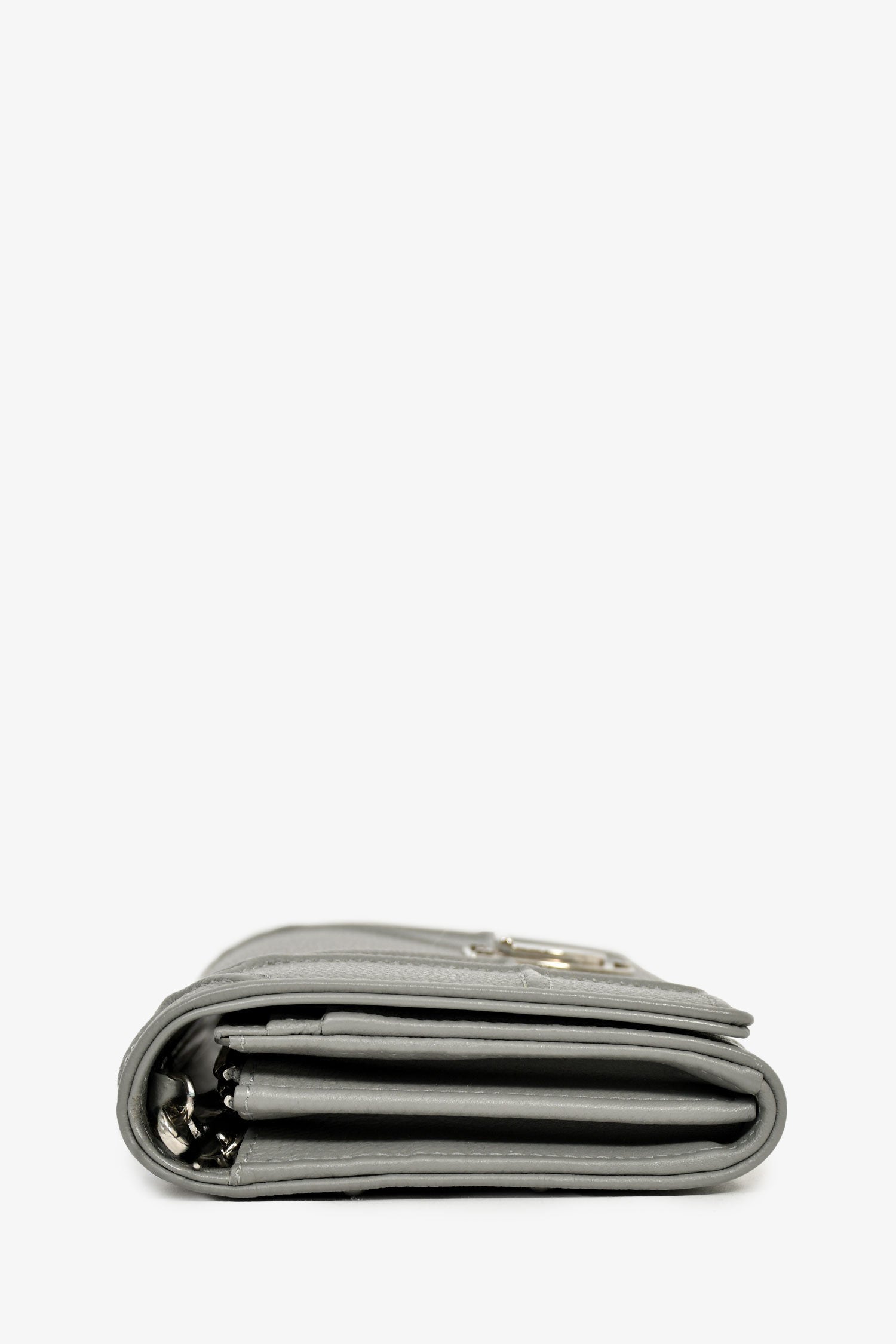 Christian Dior Black Patent Cannage Leather 'Rendezvous' Wallet on Chain