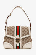 Gucci Beige Ophidia GG Web Shoulder Bag