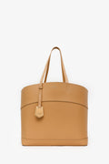 Salvatore Ferragamo Beige Medium 'Charming' Leather Tote Bag