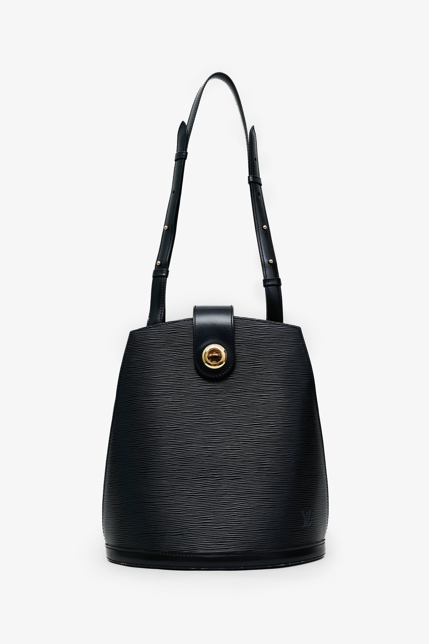 Louis Vuitton Black Epi Leather Cluny Bucket Bag