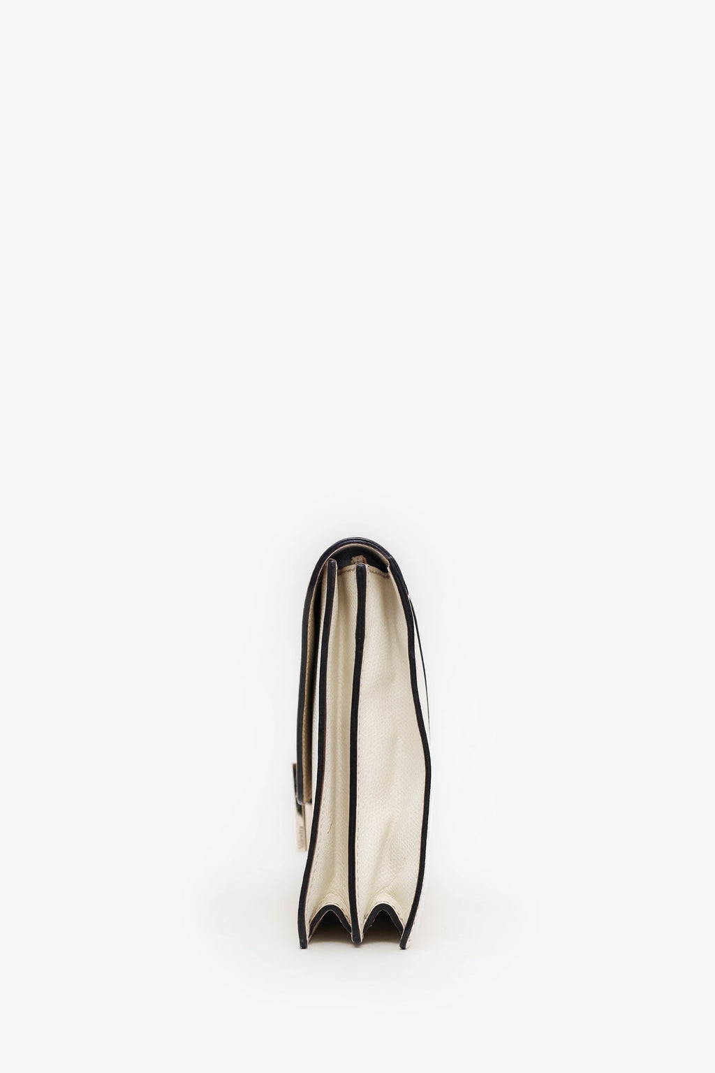 Valextra White Leather Envelope Clutch