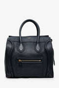 Celine Black Leather Micro Luggage Tote