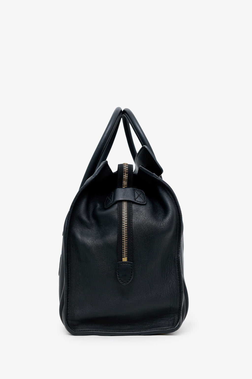 Celine Black Leather Micro Luggage Tote