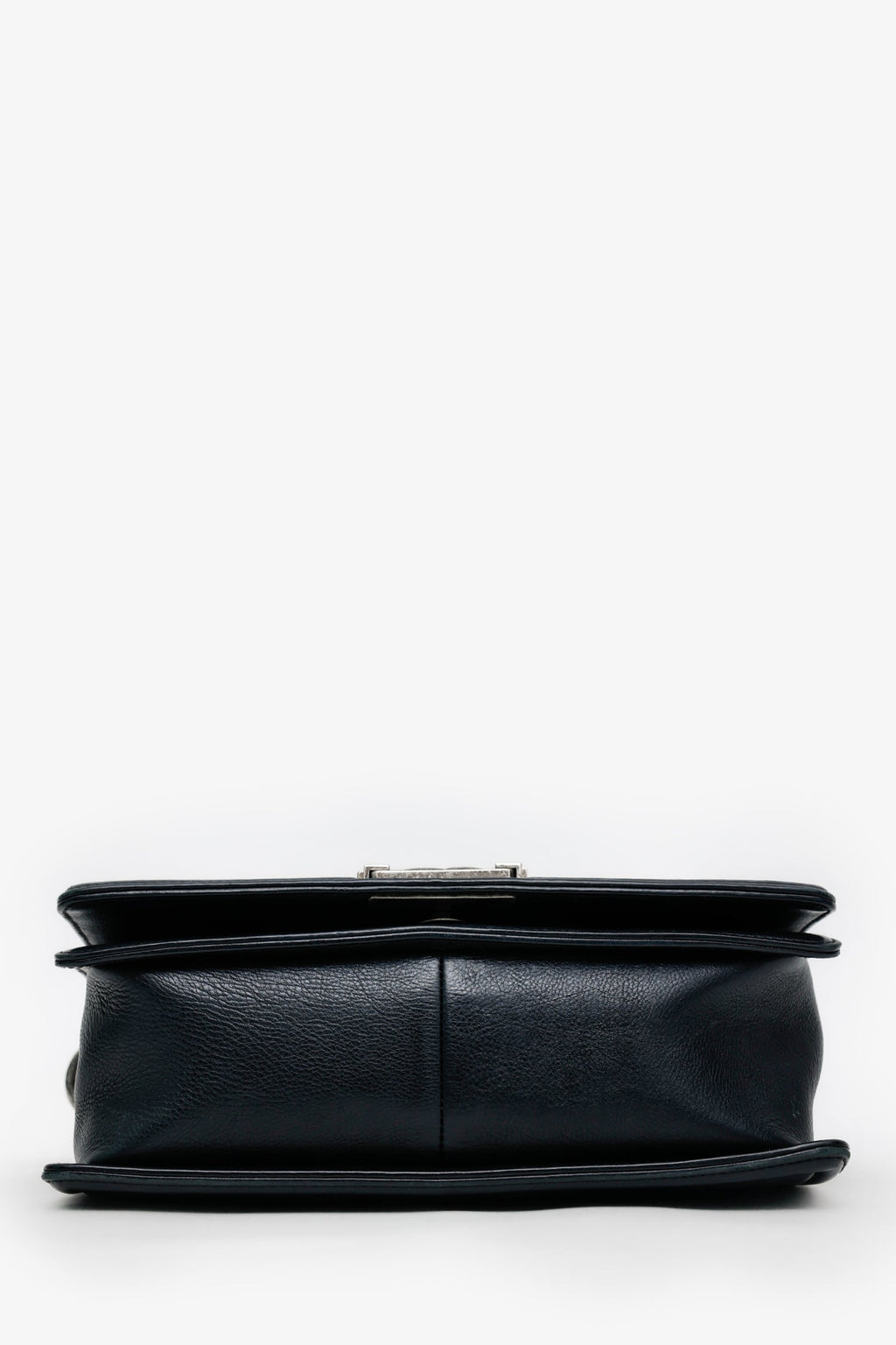 Pre-Loved Chanel™ 2013-14 Black Lambskin Medium Boy Bag