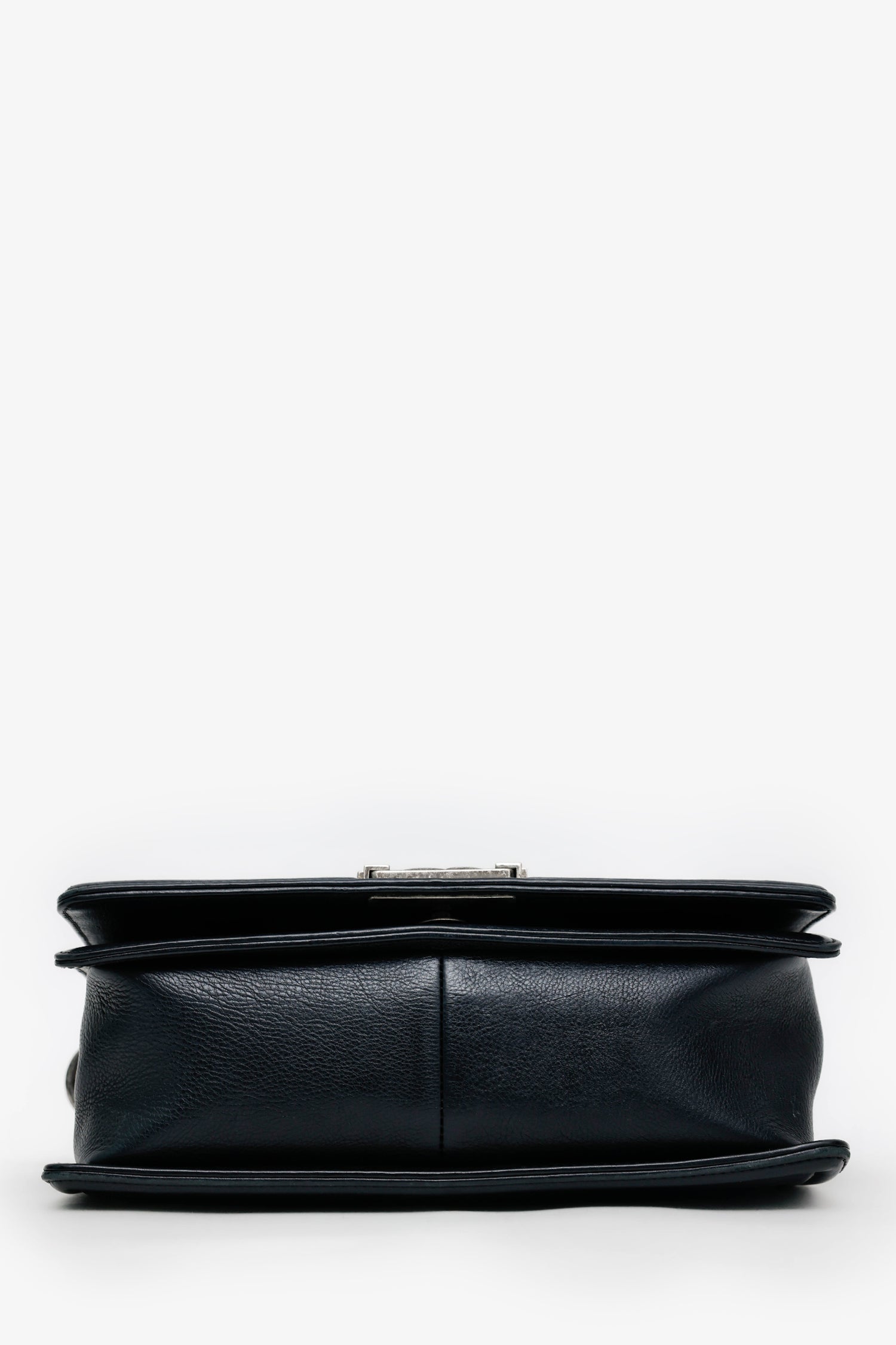 Pre-Loved Chanel™ 2013-14 Black Lambskin Medium Boy Bag