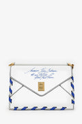 Balmain White Leather B Envelope Bag