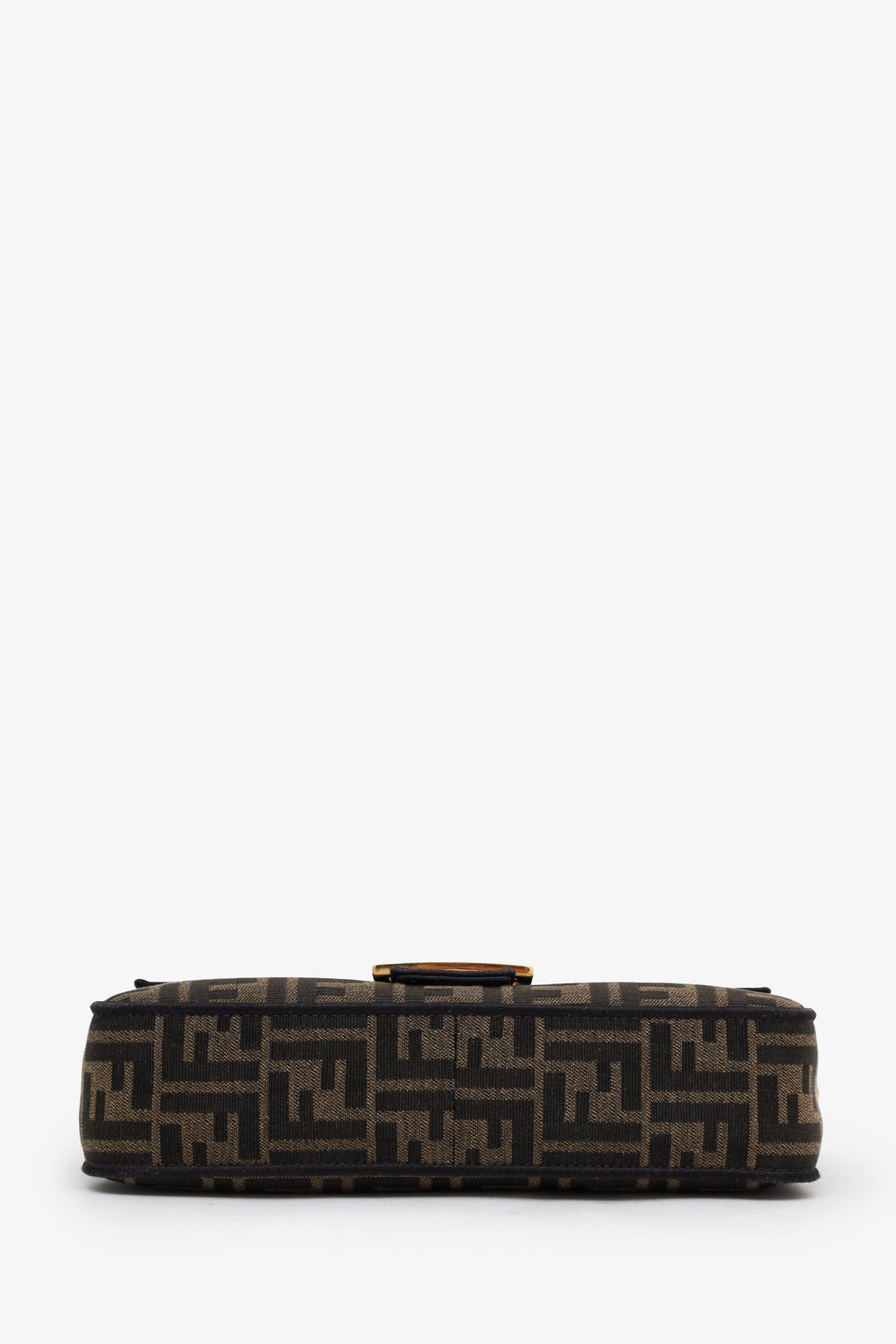 Fendi Brown Zucca Jacquard FF 1974 Medium Baguette Crossbody